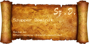 Szupper Dominik névjegykártya