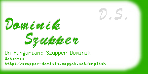 dominik szupper business card